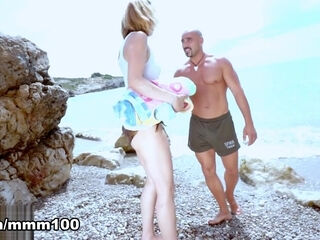 Bryan at the beach, fucks the ass of Louise du Lac a beautiful French milf - MMM100