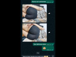 CON LA VENDEDORA DE CARNITAS LE MANDO WHATSAPP Y COJEMOS