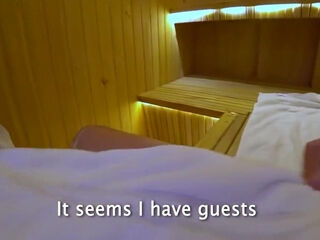 Public Sauna #1 : I Stay Alone With Two Slutty Girl Who Make Me Cum. Handjob 4 Hands