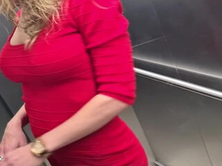 A German MILF with an insatiable sexual appetite engages in a daring encounter with an unknown man in an elevator.