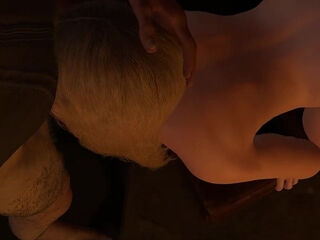 Hot Blonde Suck a Grey Old Man