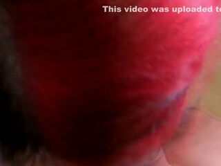 Cereza Rodriguez - Pink Haired Bitch Sucks The Huge Cock To A Mouth Cumshot