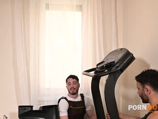 Bored At Home Housewife Ania Kinski Takes DP Slamming From Repairmen GP3097