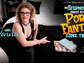 48 Year Old Stepmom Ronnie Shows Her Stepson How To Fuck Instead Of Masturbating