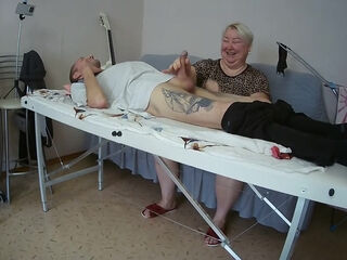 Stepmother-in-law Sucks And Jerks Off My Dick On The Massage Table And Swallows Cum