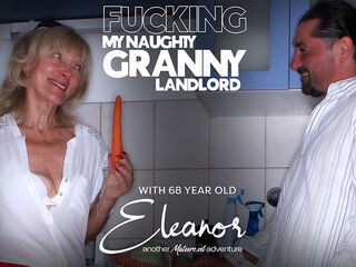 Lucky To Fuck My Skinny 68 Year Old Granny Landlord Eleanor In Her House When Her Husband Just Left