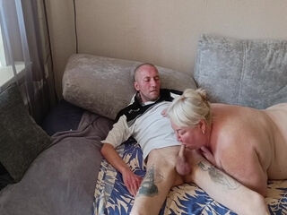 Deep Blowjob From A Neighbor With Sucking And Swallowing Hot Cum