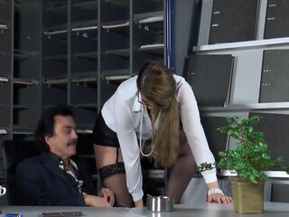 Mia De Berg, Dominic Ross And Marie Skyler - At Work You Have To Fuck And Blow