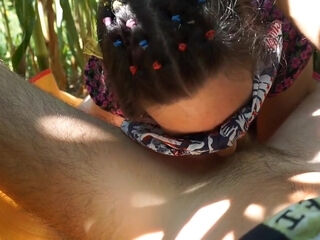 Horny Blowjob In A Corn Field