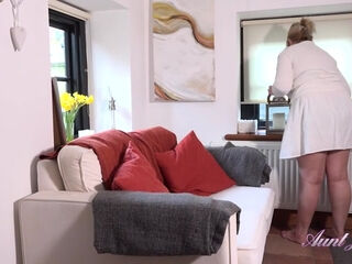 POV : Your Mature MILF Landlady Katherina Found Your Porn Stash