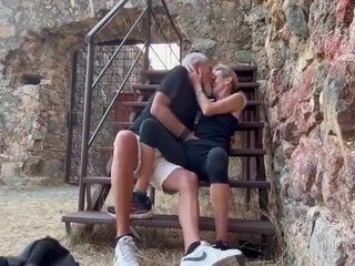 Risky Outdoor Blowjob & Creampie - Amateur Couple Cums Fast In Public