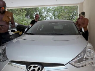 Brasilian pornstar Larissa Leite 4 on 1 DAP with big cocks, DP